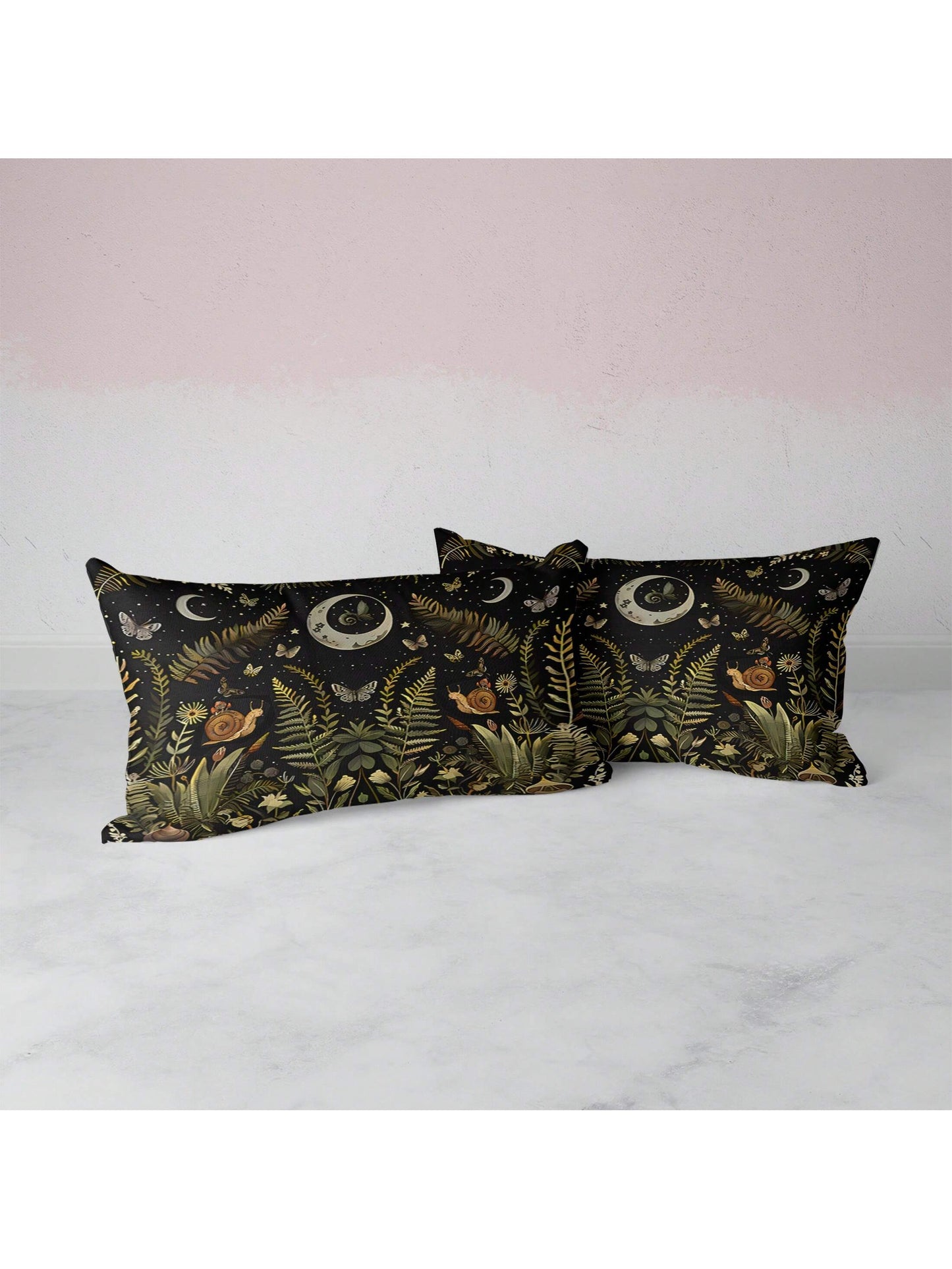 3Pcs Polyester Mushroom Forest & Floral Print Bedding Set, Suitable for Bedroom and Guest Room. Soft & Comfortable Duvet Cover Set, Ideal Gift for Family and Friends (1*Duvet Cover + 2*Pillow Shams, No Filler)